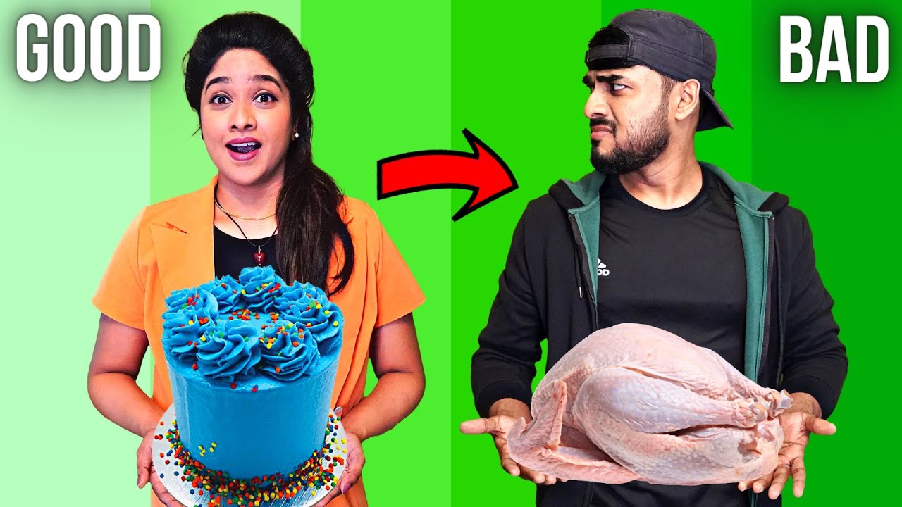 GOOD VS BAD FOOD CHALLENGE 😂🔥 | പണി പാളി 😂 | *ANNOUNCEMENT*