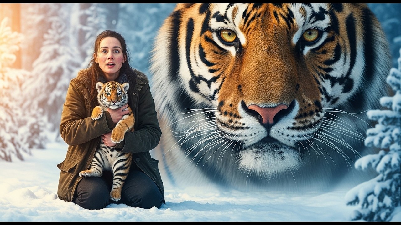 She Rescued a Frozen Tiger Cub Alone in the Forest... Then the Giant Mother Found Her! 😭❤️
