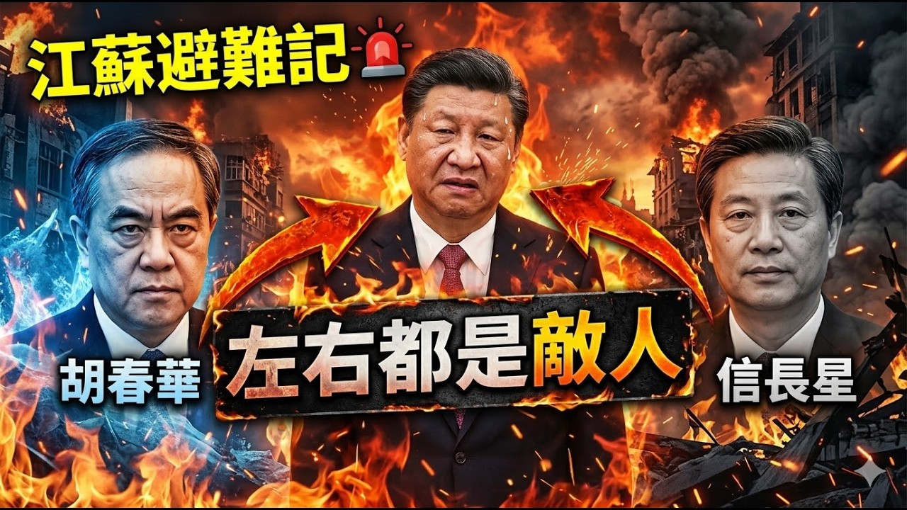 習近平跑到江蘇「避難」，左邊坐著政敵的人，右邊坐著團派官僚——他連自己的避風港都守不住了