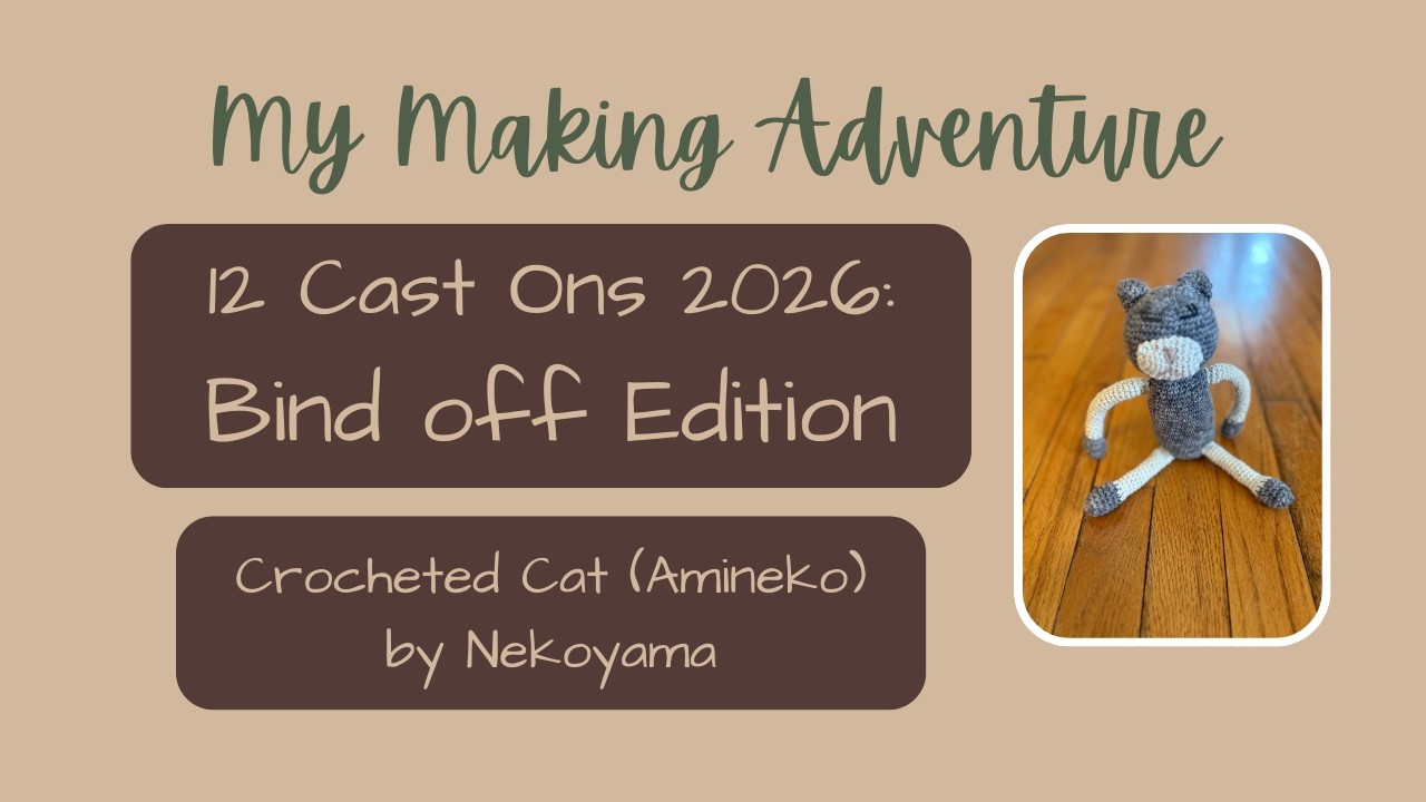 12 Cast Ons | Bind Off Edition | Crocheted Cat (Day 9)