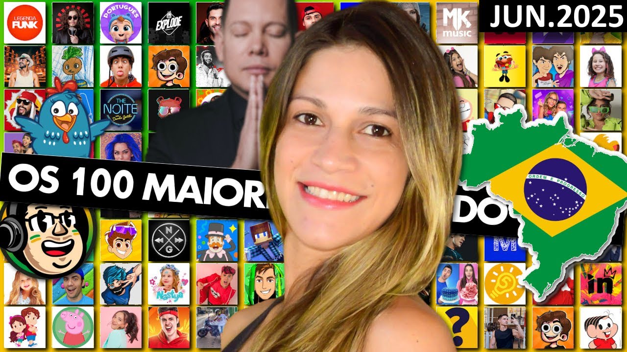 OS MAIORES CANAIS DO YouTube Brasil (Atualiza&ccedil;&atilde;o de Junho 2025)