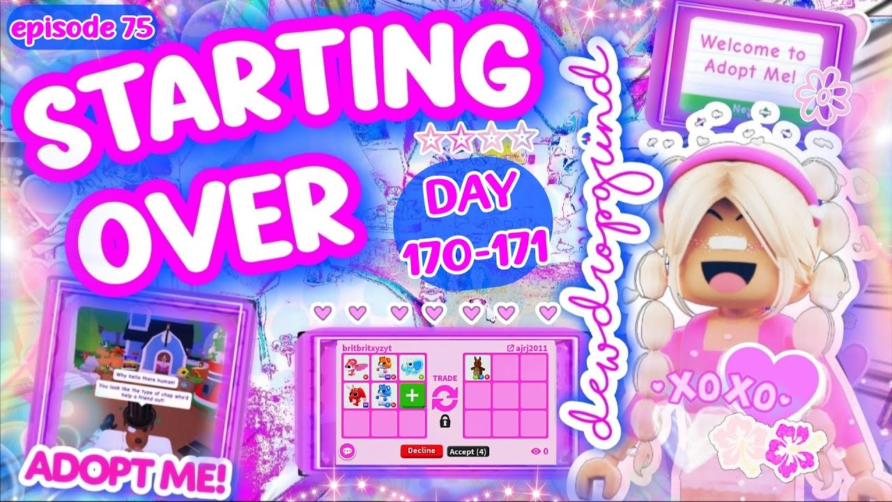 🍉 Starting Over 🍉 in Adopt Me! Poor to RICH Challenge! DAY 170-171 NEW ACCOUNT! #adoptme