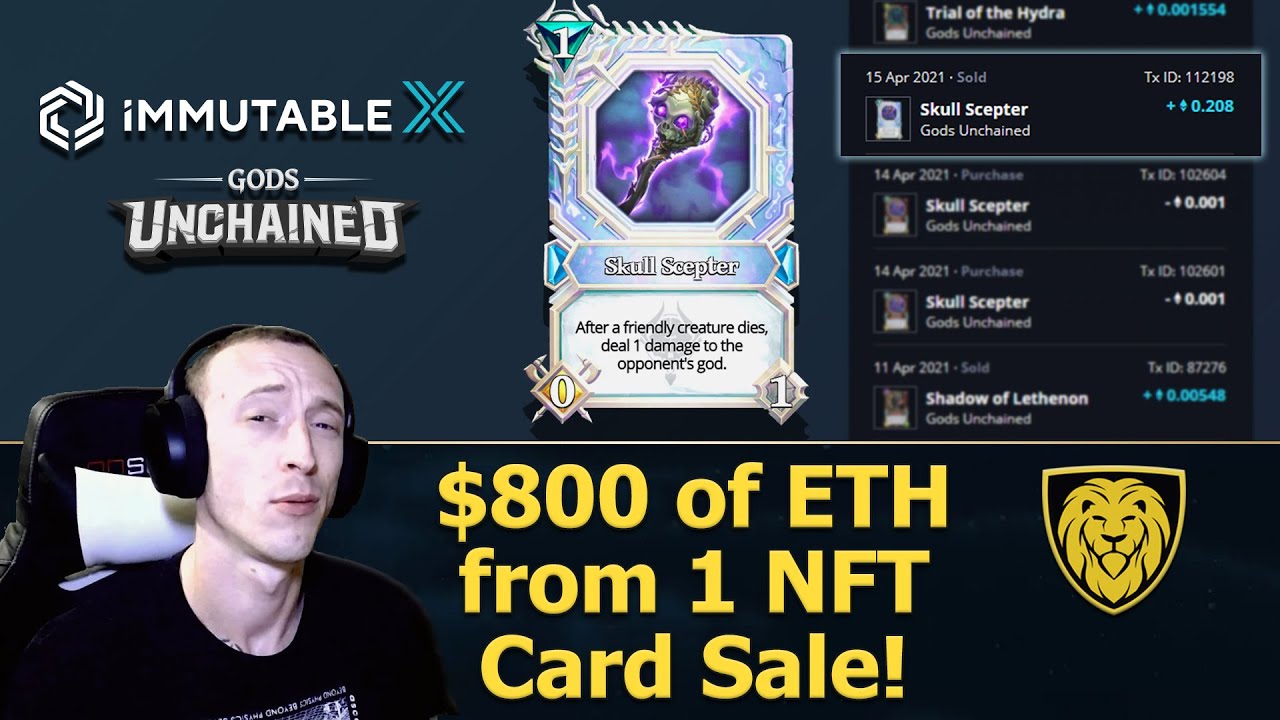 How I made $800 of ETH from a Single Gods Unchained NFT using IMX!