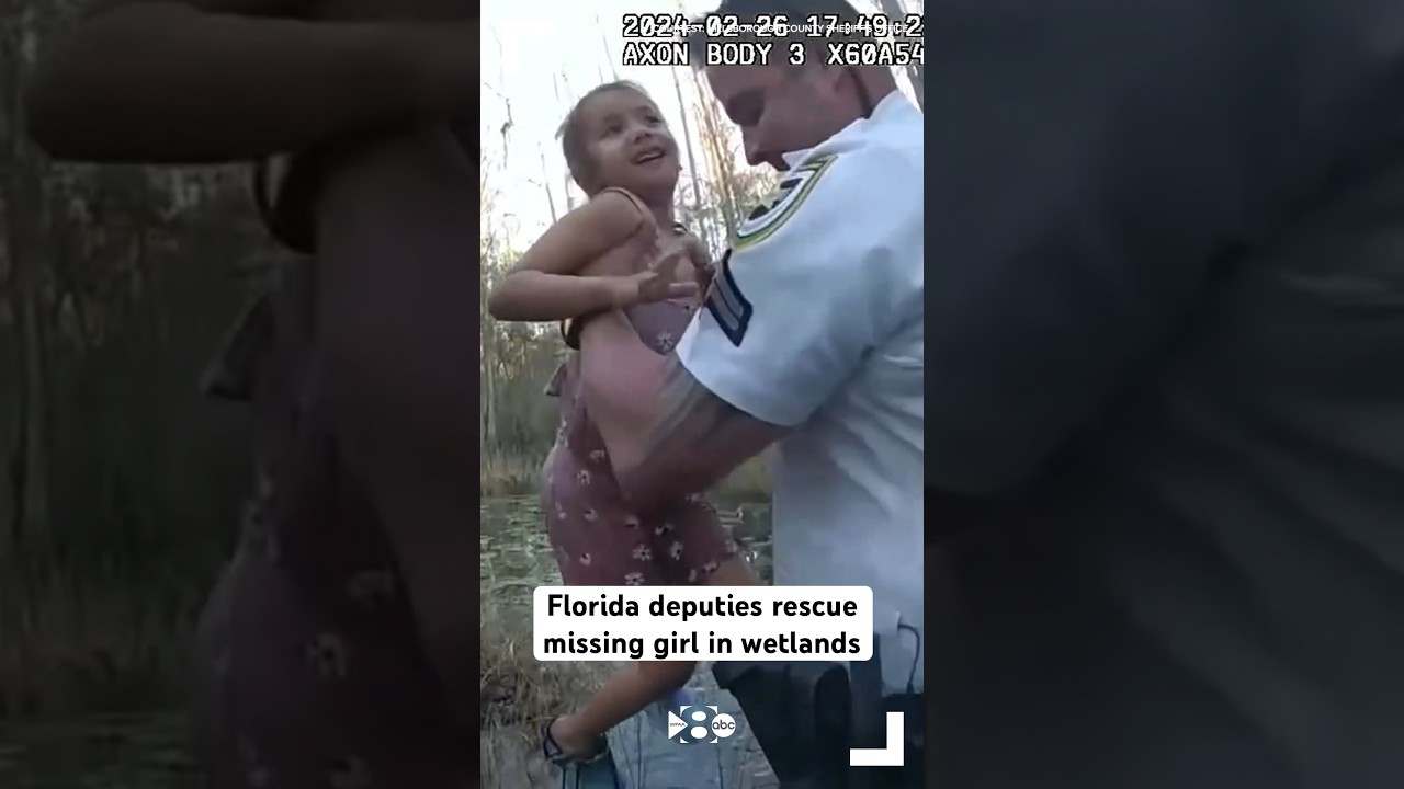Bodycam video shows Florida deputies rescue missing girl in wetlands