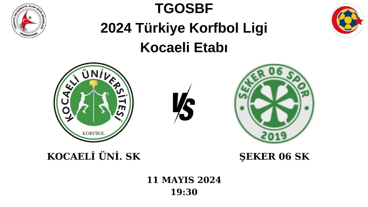 2024 Türkiye Korfbol Ligi Kocaeli Etabı Kocaeli Üniv. Sk- Ankara Şeker 06 11-05.2024