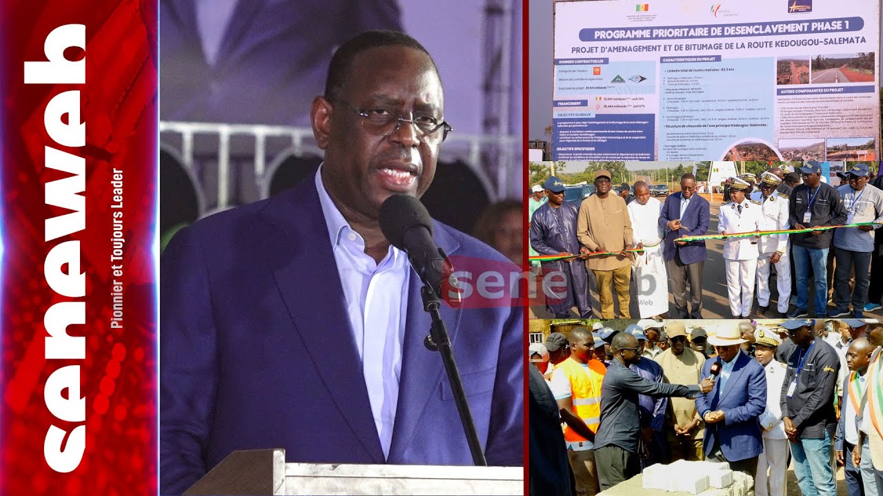 Kédougou : Macky inaugure la route Kédougou - Salémata et lance d'autres travaux