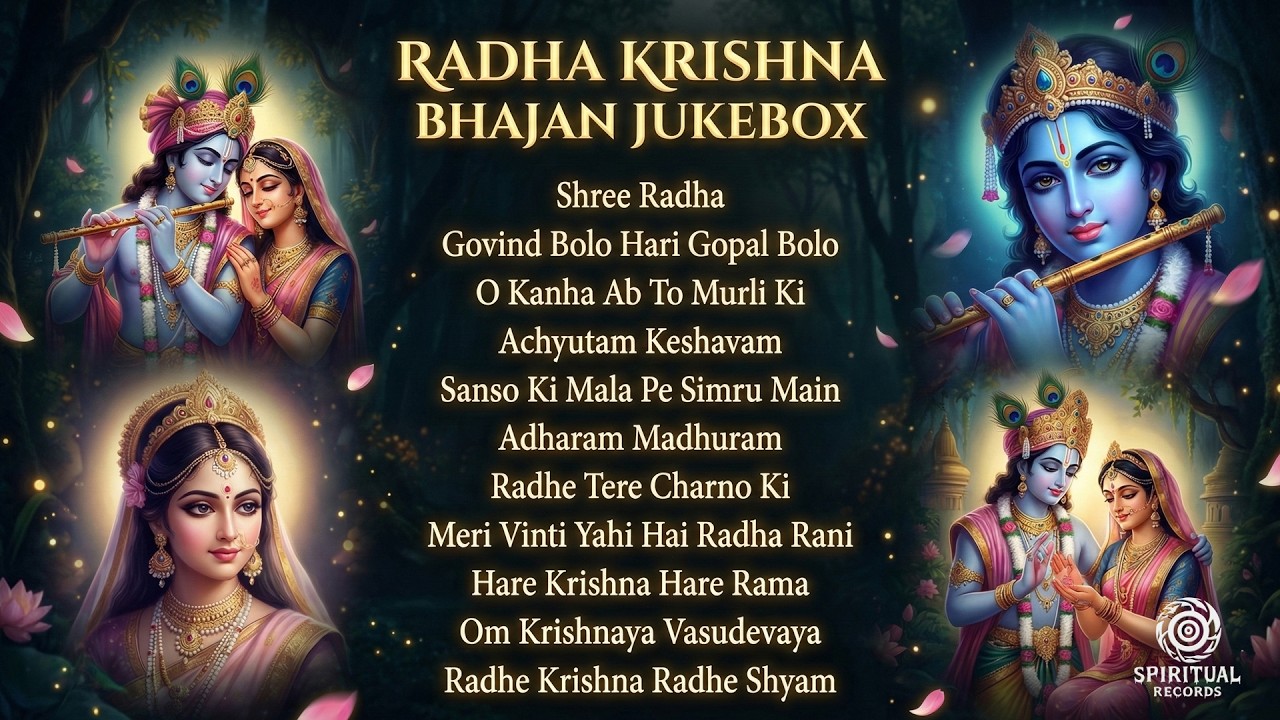 Radha Krishna Bhajan Jukebox 🌸 | Nonstop Krishna Bhakti Songs | 4K Devotional Video