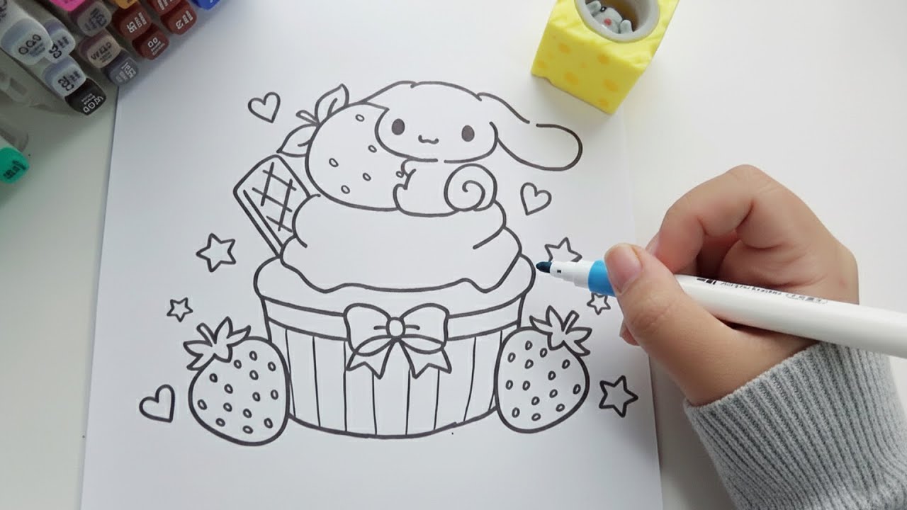 Sweet Treats! Coloring Kawaii Cinnamoroll 🍓