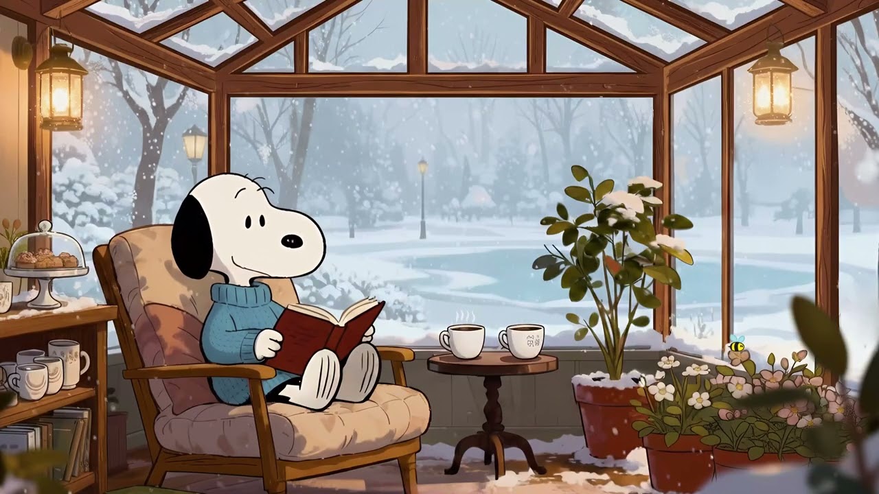 Winter Snoopy Study Lofi ❄️ Soft Lo-fi Beats for Studying, Working, Relaxing & Soft Vibes