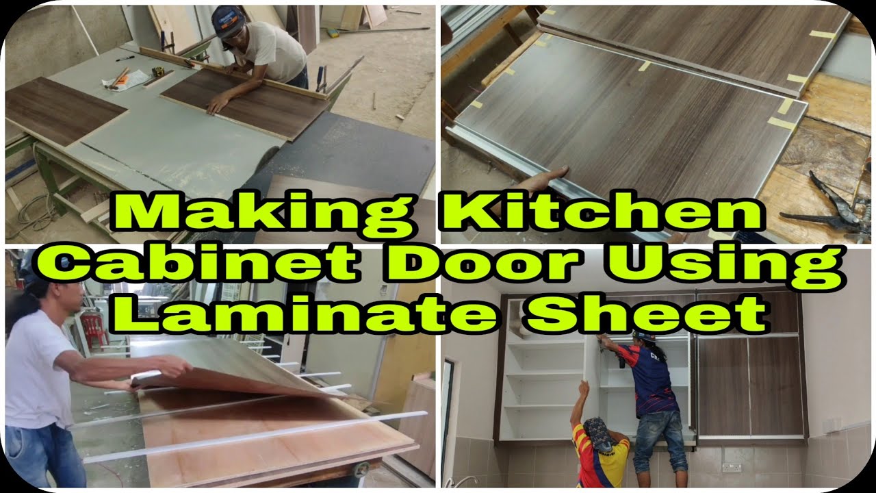 Making Kitchen Cabinet Door Using Laminate Sheet || HPL || Formica