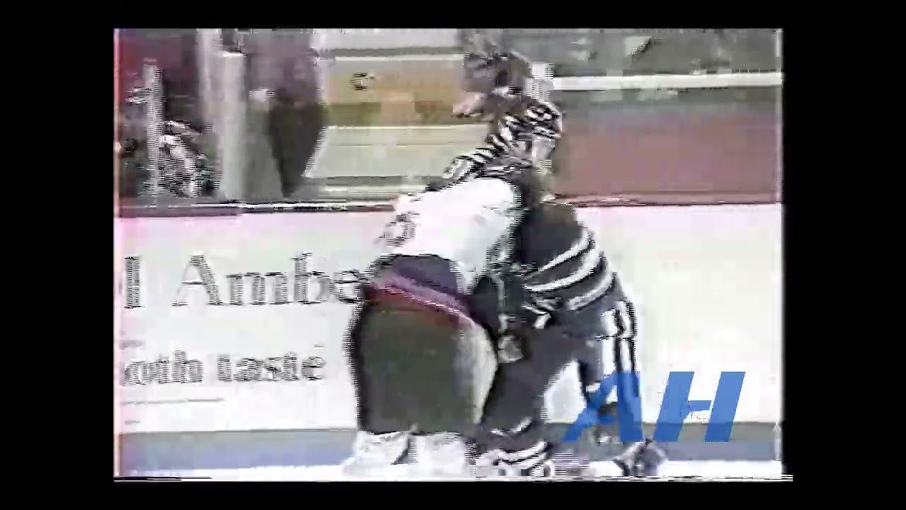 WHL ?. ?, 1992-93 Jamie Linden,MH v Heath Weenk,SC Medicine Hat Tigers Swift Current Broncos