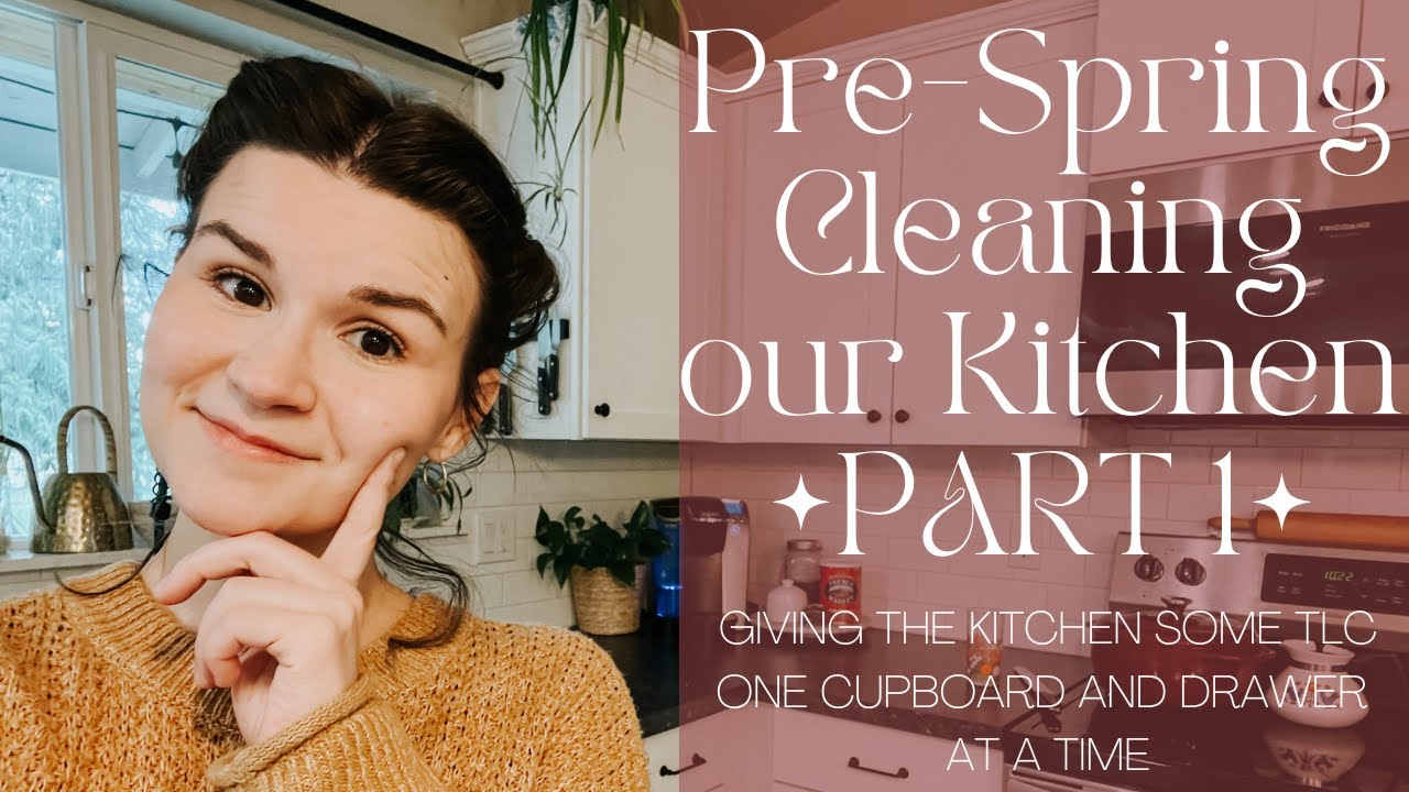 PT 1: Pre-Spring Cleaning our Kitchen | Messy to Minimal (ish) | Honest Struggle of Decluttering