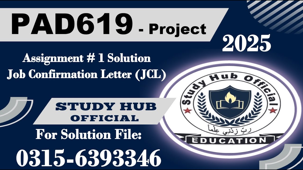 PAD619 Assignment 1 Solution Fall 2025 #pad619 #project