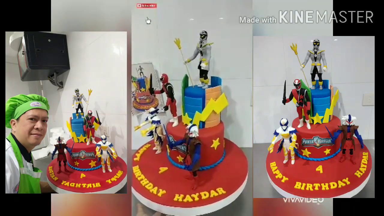 How to make Power Rangers 3D characters Cake Topper Birthday cake