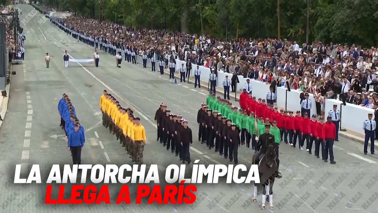 La antorcha olímpica llega a París en el día de la Fiesta Nacional en Francia I MARCA