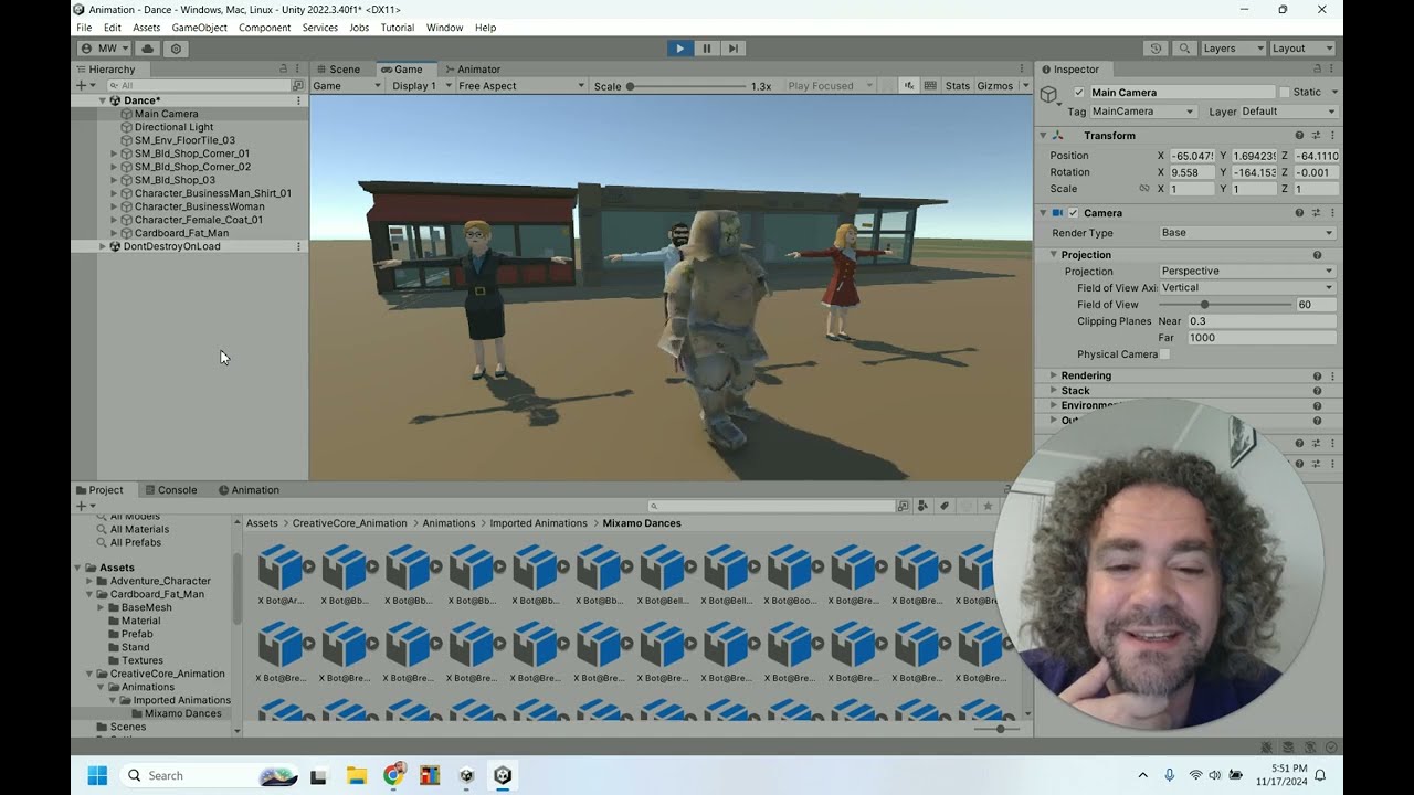 Lesson 14, Part 1 Animating Dancing Characters in a Music Video with Unity 🎶