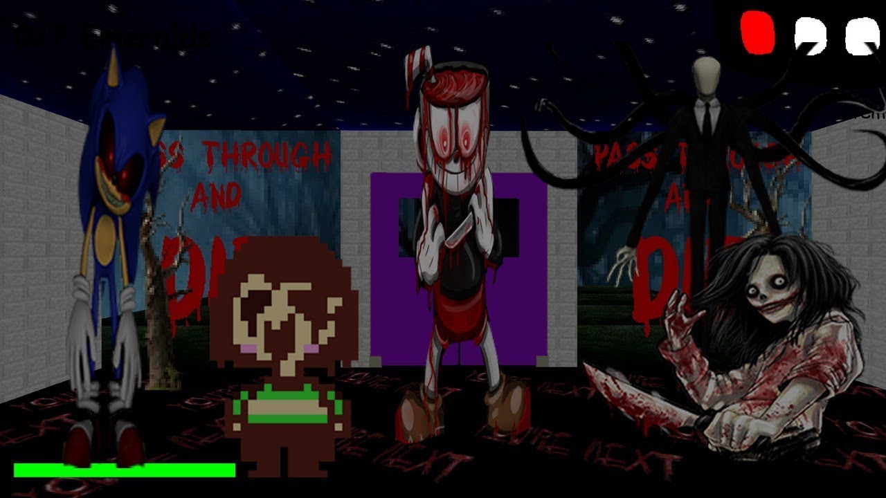 Creepypasta in Baldi's Basics/ Sonic.Exe's Basics  - Baldi's Basics Mod