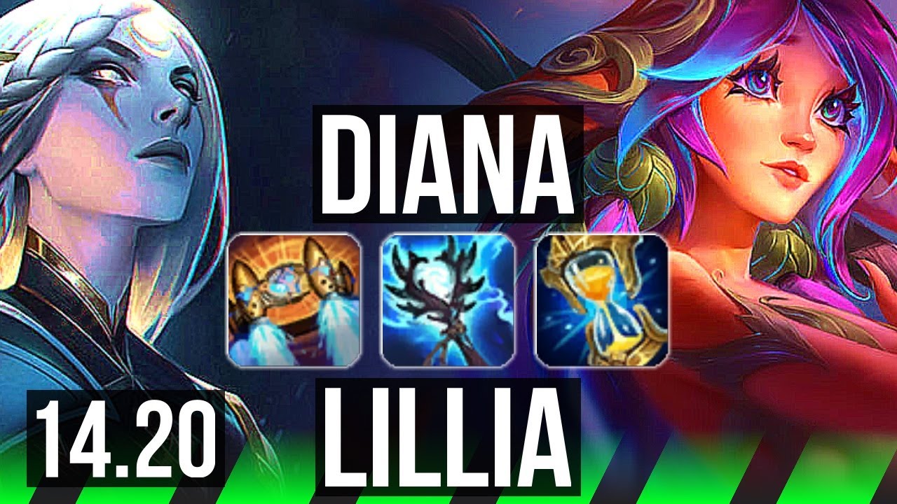 DIANA vs LILLIA (JGL) | Rank 4 Diana | EUW Master | 14.20