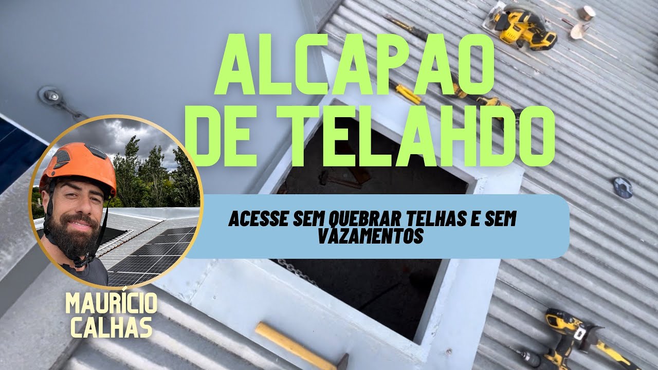Como acessar o telhado sem quebrar telhas - Alçapão de aço para acessar qualquer tipo de telha
