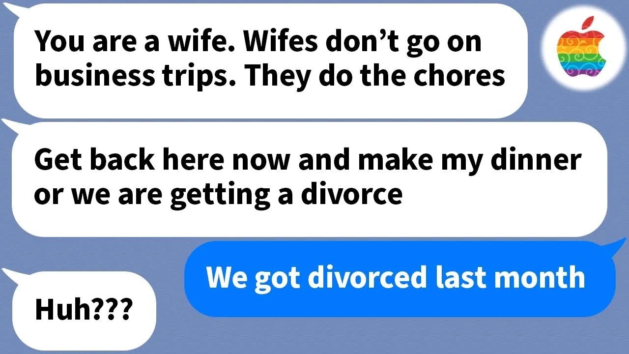 【Apple】 He thinks we're still married and demands me to come home to cook him dinner