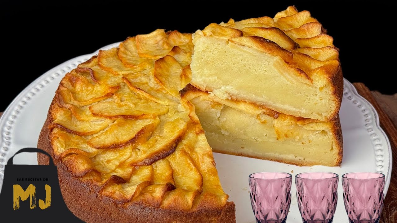 Tarta de manzana de los 3 vasos: fácil y sin pesar ingredientes