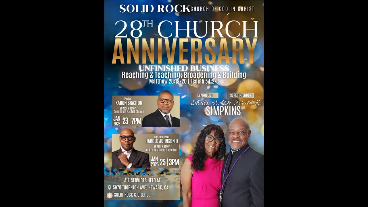 Solid Rock 28th Church Anniversary Sunday Service 1 25 2026
