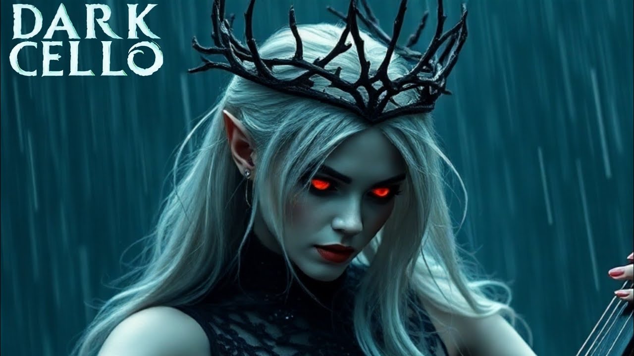 The Gothic Queen of Shadows: Dark Melancholic Cello & Piano Symphony in a Rainy Night
