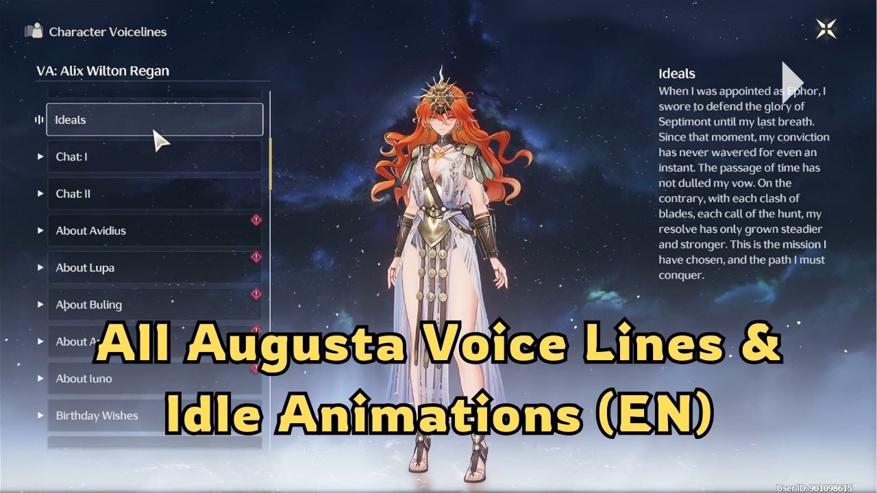 All Augusta Voice Lines & Idles (EN)