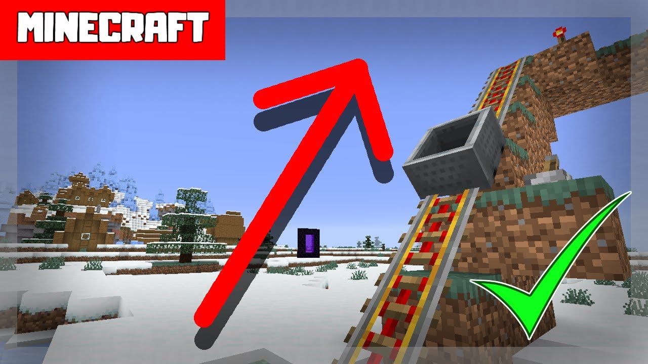 MINECRAFT | Как поднять рельсы! 1.16.4