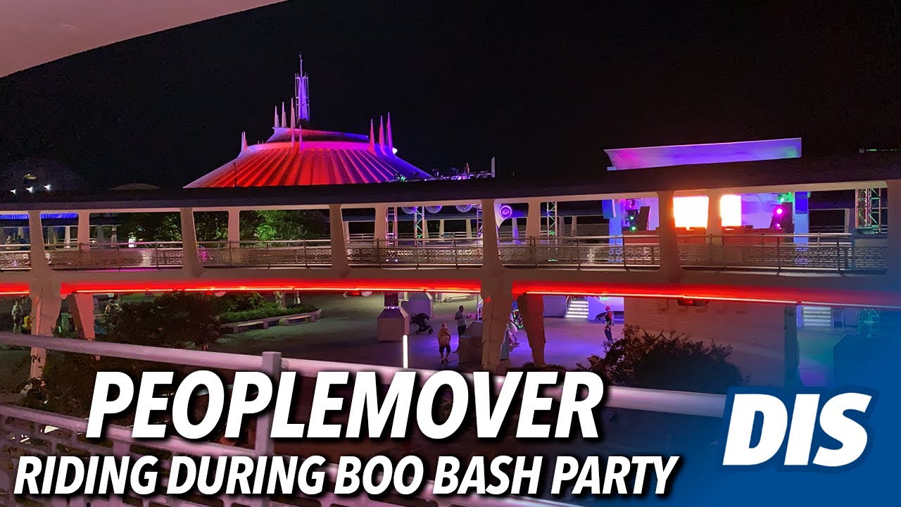 Riding Tomorrowland Transit Authority PeopleMover During BOO BASH!