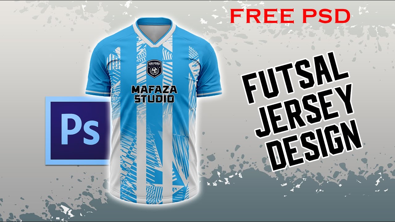 PRINTING JERSEY DESIGN FOR FUTSAL | PHOTOSHOP CS 6 TUTORIAL | FREE PSD