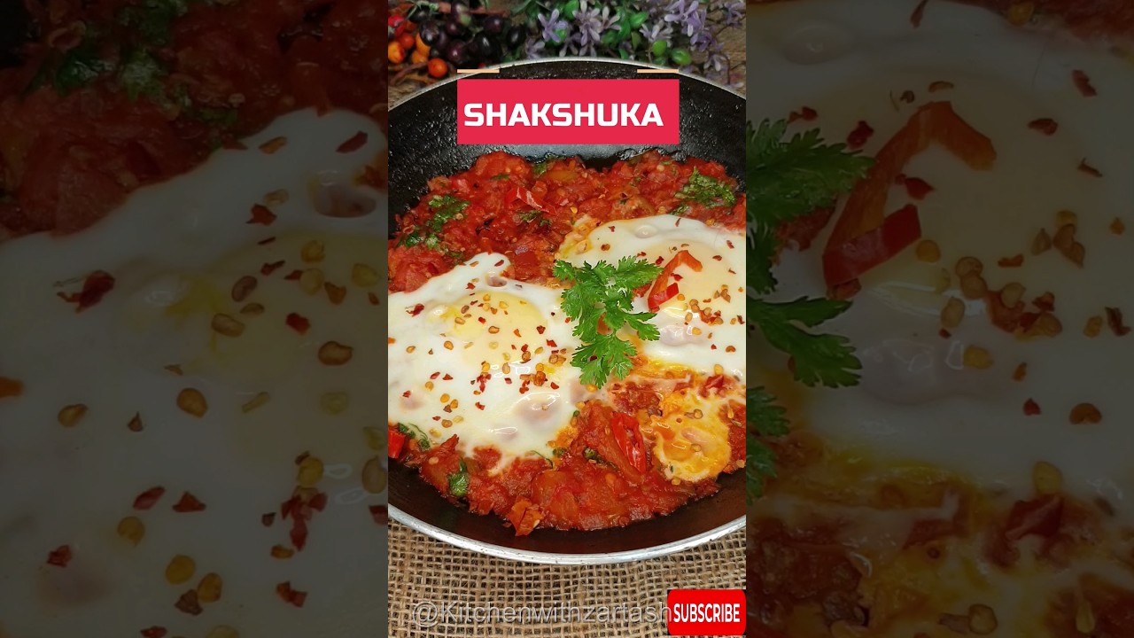 Easy shakshuka Egg recipe | Poached Egg in Tomato Sauce #shorts@Kitchenwithzartash