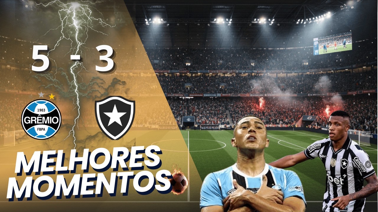 Botafogo faz golaço! Mas toma virada arrasadora do Grêmio