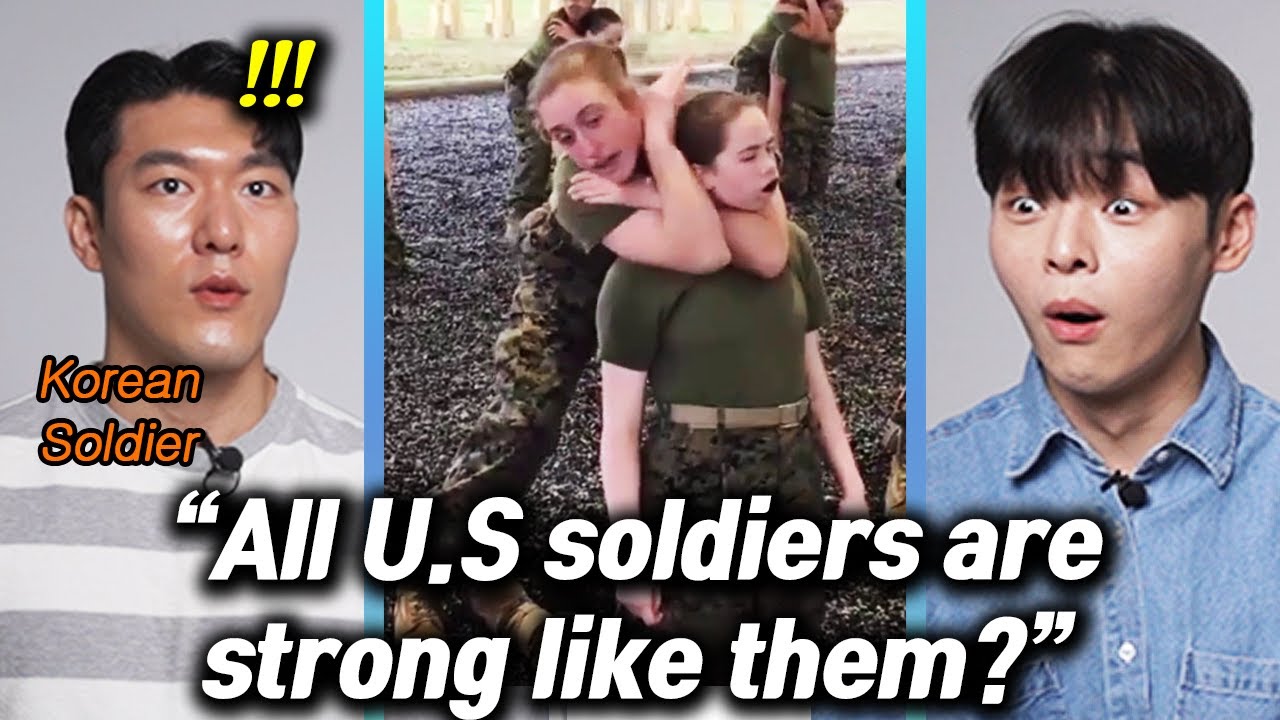 The reason Korean Soldier is surprised at U.S Woman Soldier's Workout