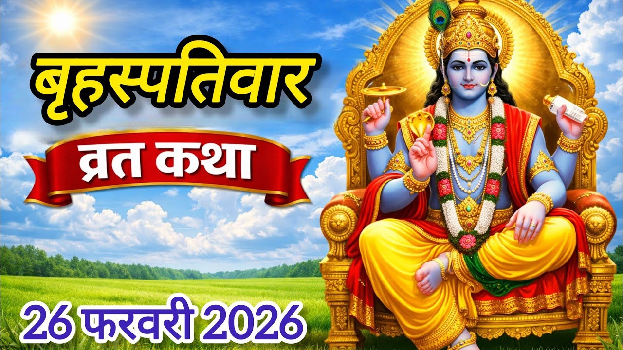 👉 बृहस्पतिवार स्पेशल : बृहस्पतिवार व्रत कथा 26 फरवरी 2026 | Brahaspatiwar Vrat Katha | गुरुवार  कथा|
