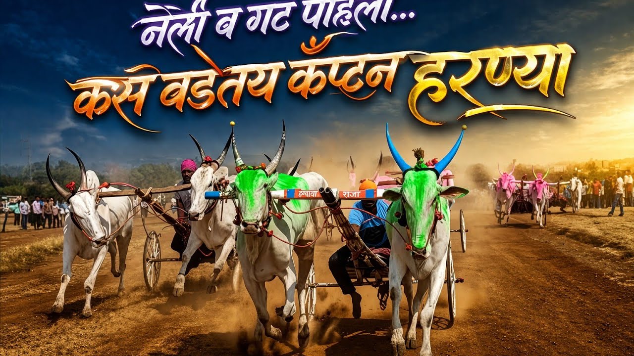 नेर्ली ब गट पहिला🥇 संदिपदादा वश्या & लिंगनूर सर्जा🥈घालवाड चिमण्या & नंदवाळ गुलब्या 🥉 राजा & गब्बर