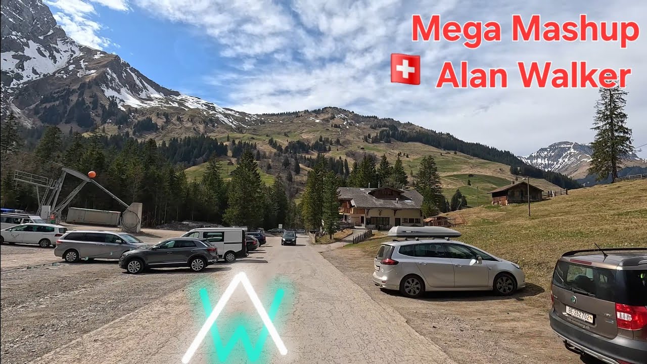 Mega Mashup Alan Walker Full by car through Switzerland 🇨🇭