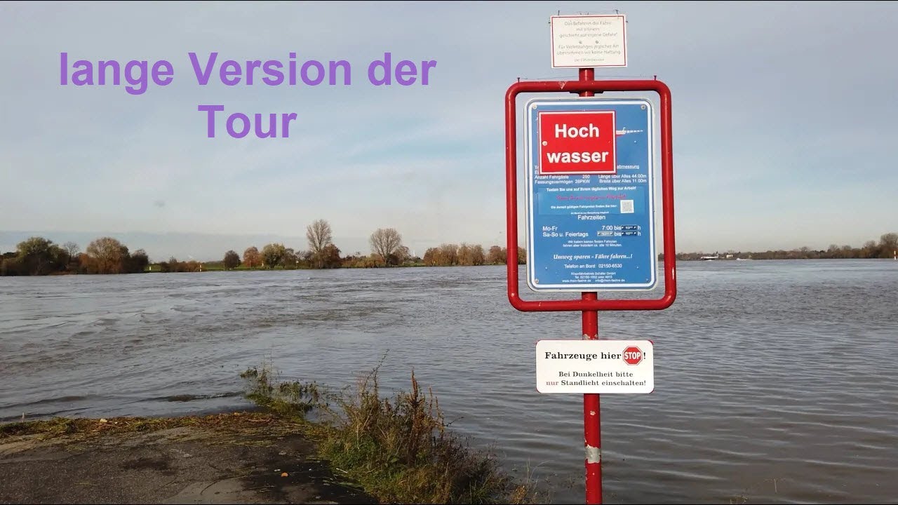 🚲 🇩🇪 RadTour 🇳🇱 🚲 Hochwasser am Rhein  -  Tour Haan / Düsseldorf bis Krefeld-Uerdingen und zurück