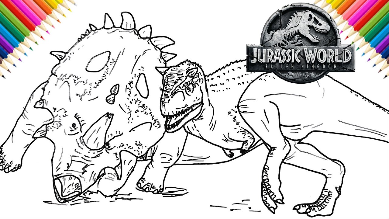 How to Draw Sinoceratops vs Carnotaurus from Jurassic World Fallen Kingdom