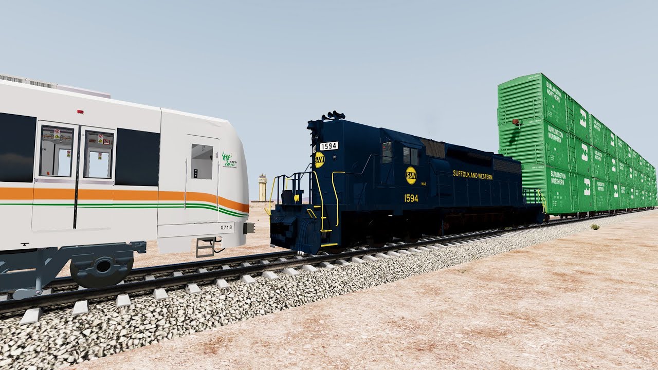 Crazy High Speed Train Crashes #73 - Beamng drive | Dancing Cars