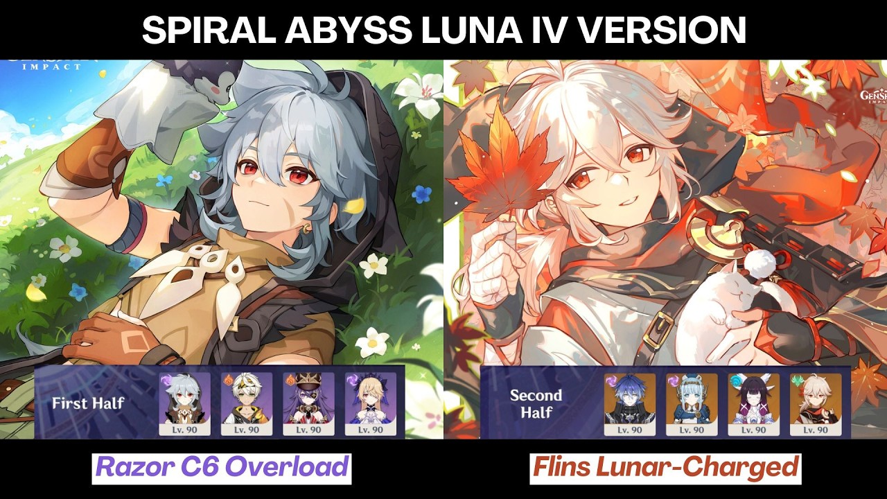 [Showcase] Razor C6 Overload & Flins Lunar-Charged – Genshin Impact Spiral Abyss Luna IV