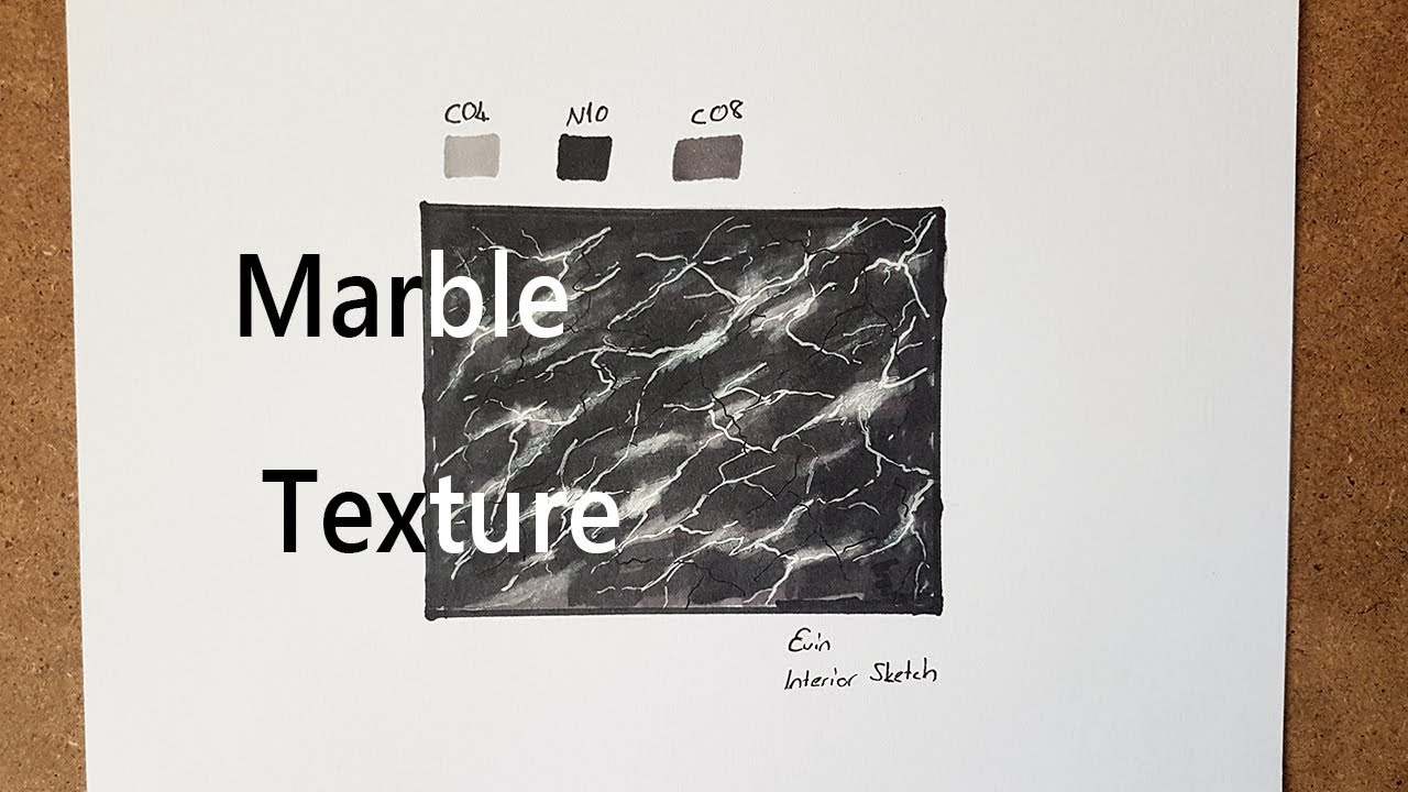 HOW TO DRAW BLACK MARBLE TEXTURE USING MARKERS  // PART 3