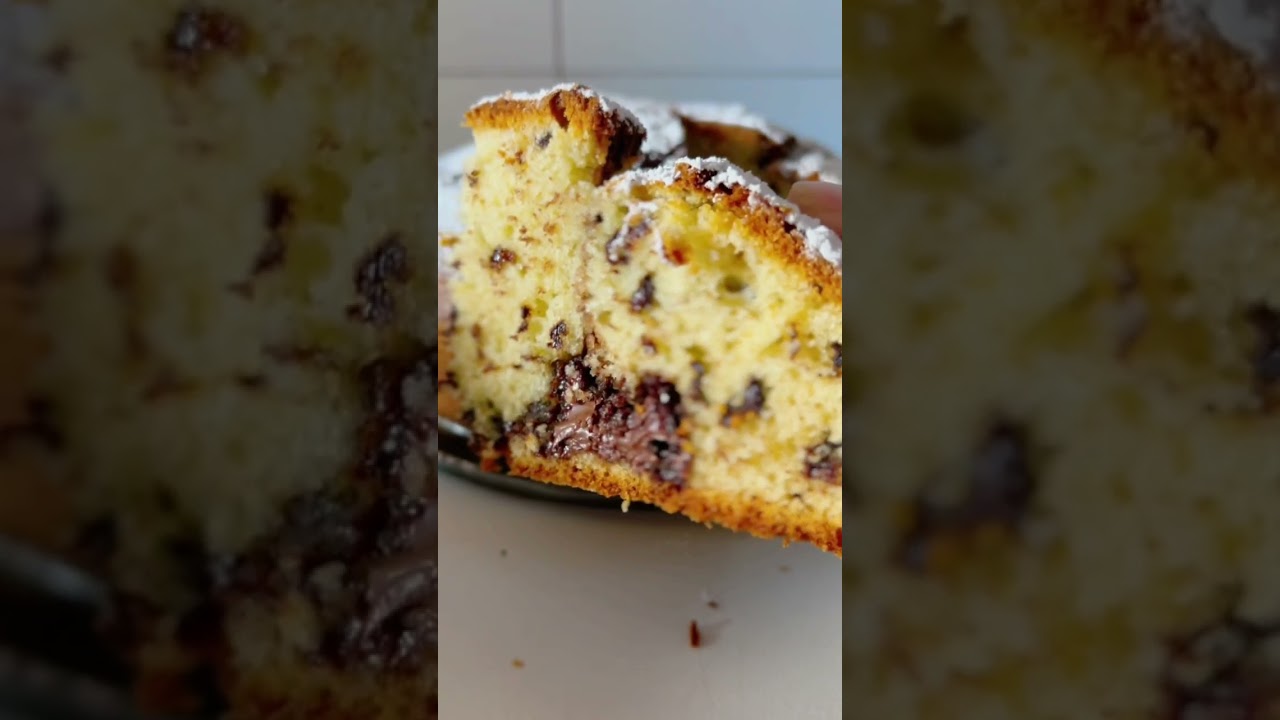 Dolce con gocce di cioccolato #easyrecipe #recipe #ricettafacile #ricettaveloce #dolce #nutella