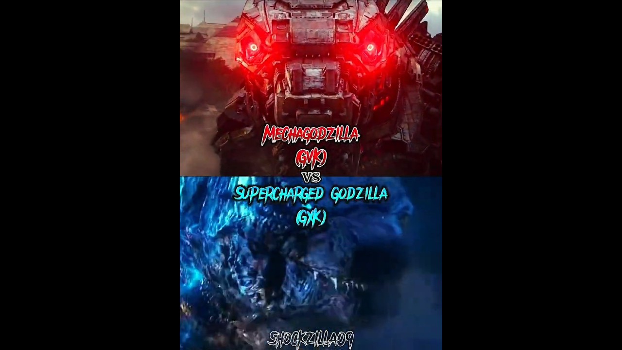 Supercharged Godzilla (GXK) vs Mechagodzilla (GVK) |#godzillaxkongthenewempire #godzillavskong