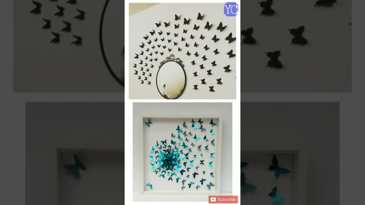 Paper Butterfly 🦋 Wall Art Ideas ।। Home d&eacute;cor आइडिया।।Part -2