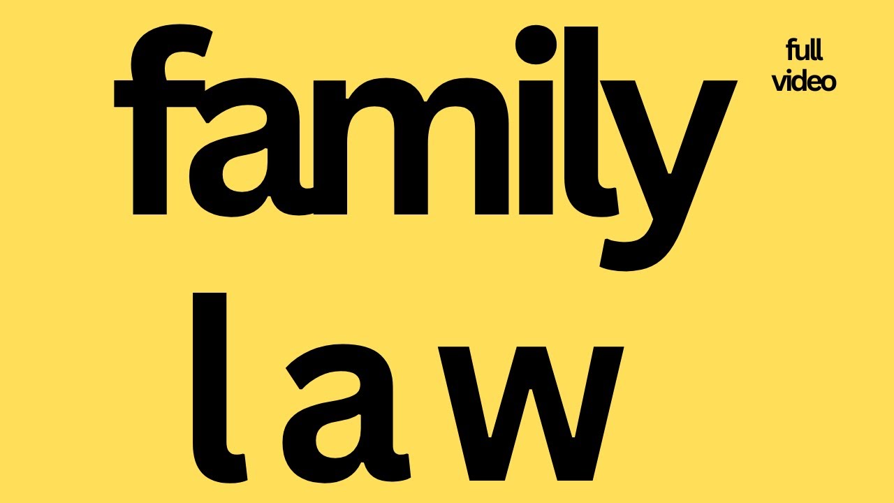 family law full video for law students by doctor m.t