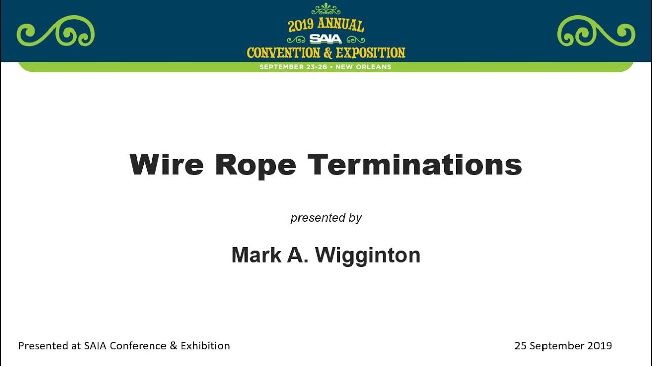 Wire Rope Termination Study by Sky Climber LLC
