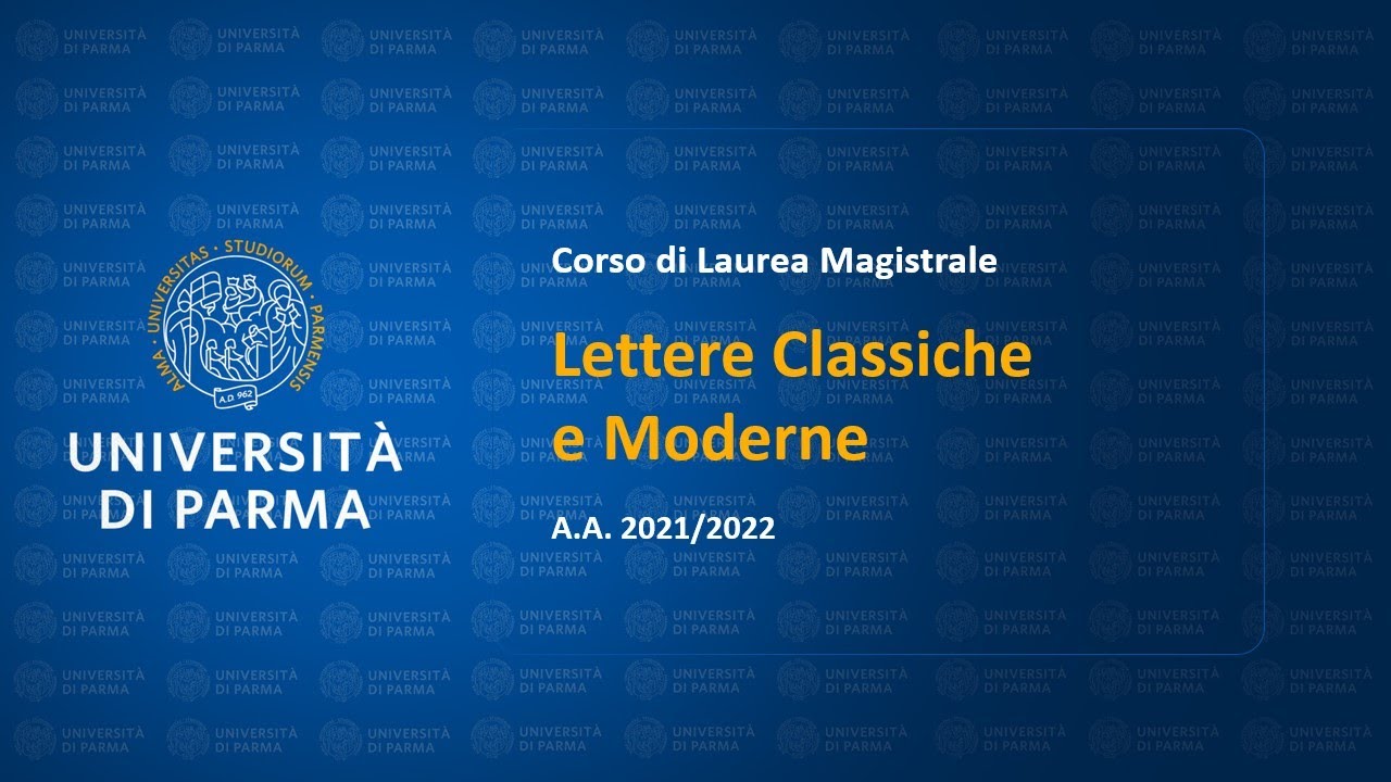 CdL Magistrale in Lettere Classiche e Moderne