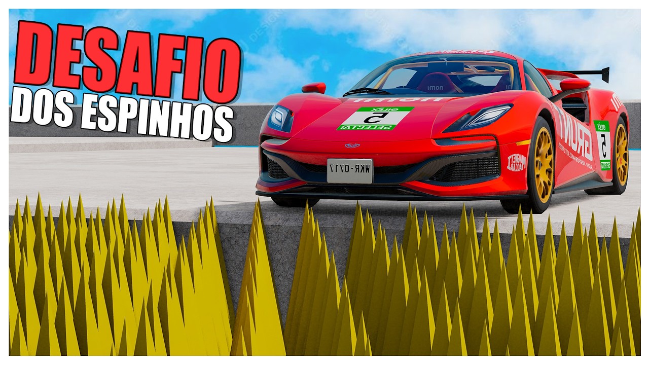 Enfrentando Ventos de 350kmh com Queda livre nos Espinhos do BeamNG Drive com Mods