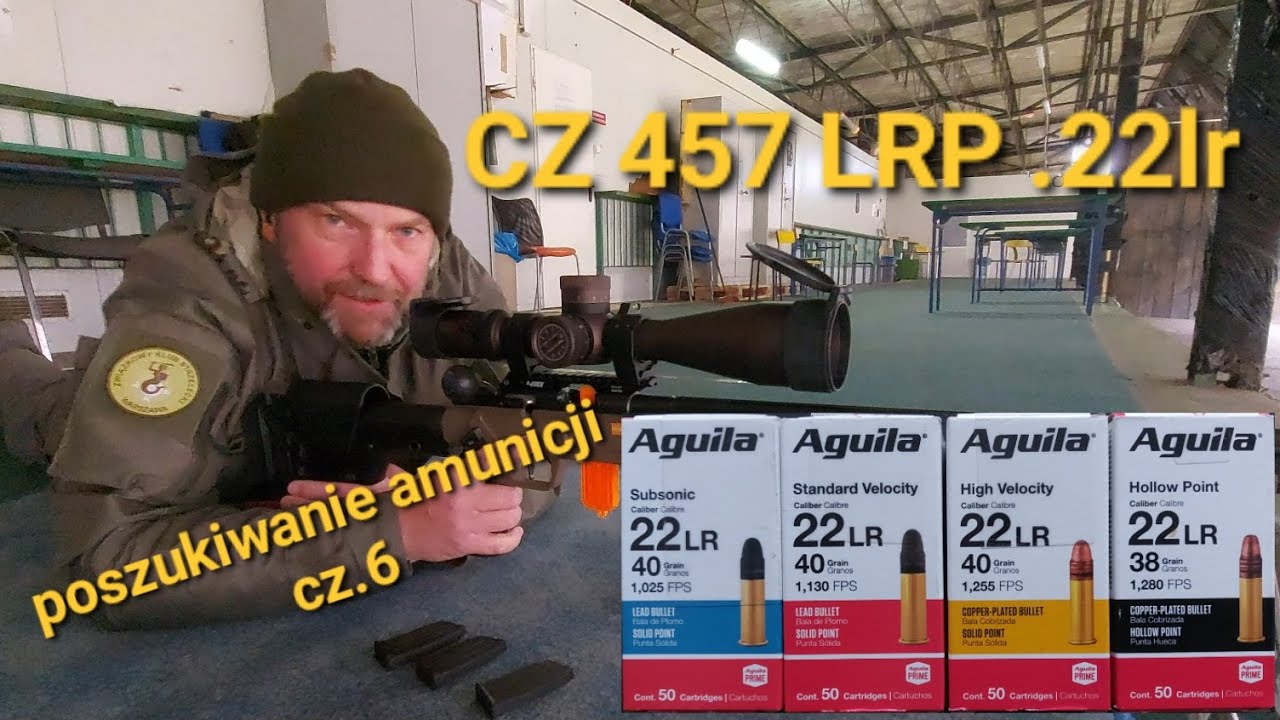 CZ 457 LRP .22lr - test amunicji - cz.6 #aguila #cz457